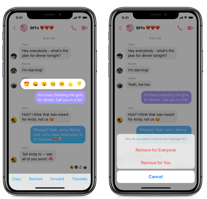 deshacer el envio de mensajes de Messenger antes de ser leidos por el receptor