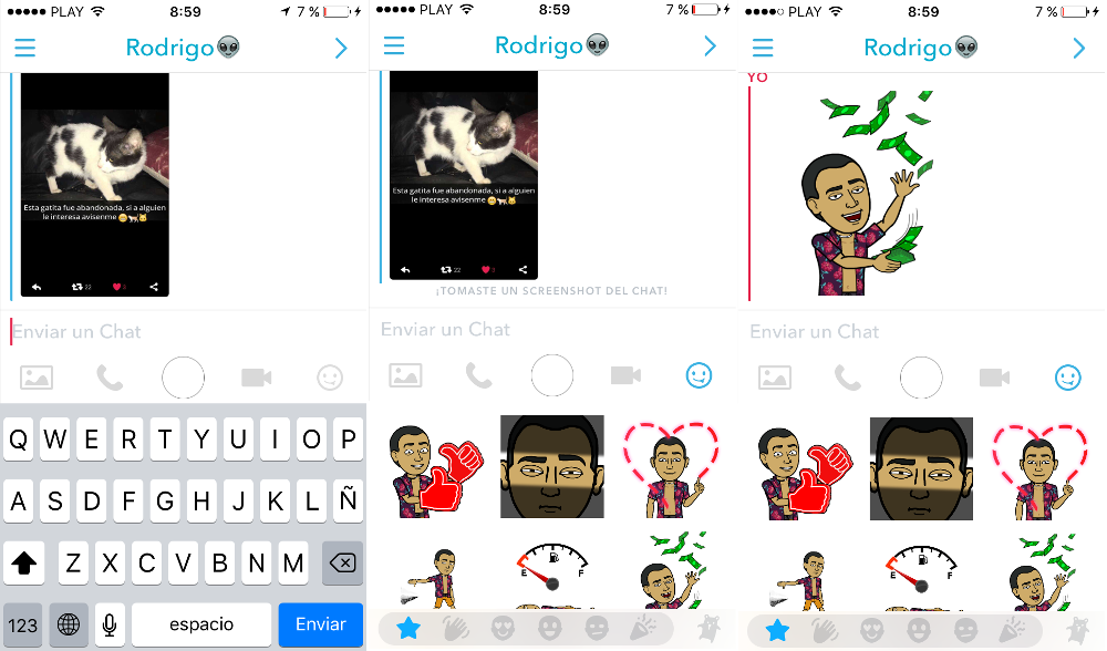 crear emoji con Bitmoji y compartelos en Snapchat