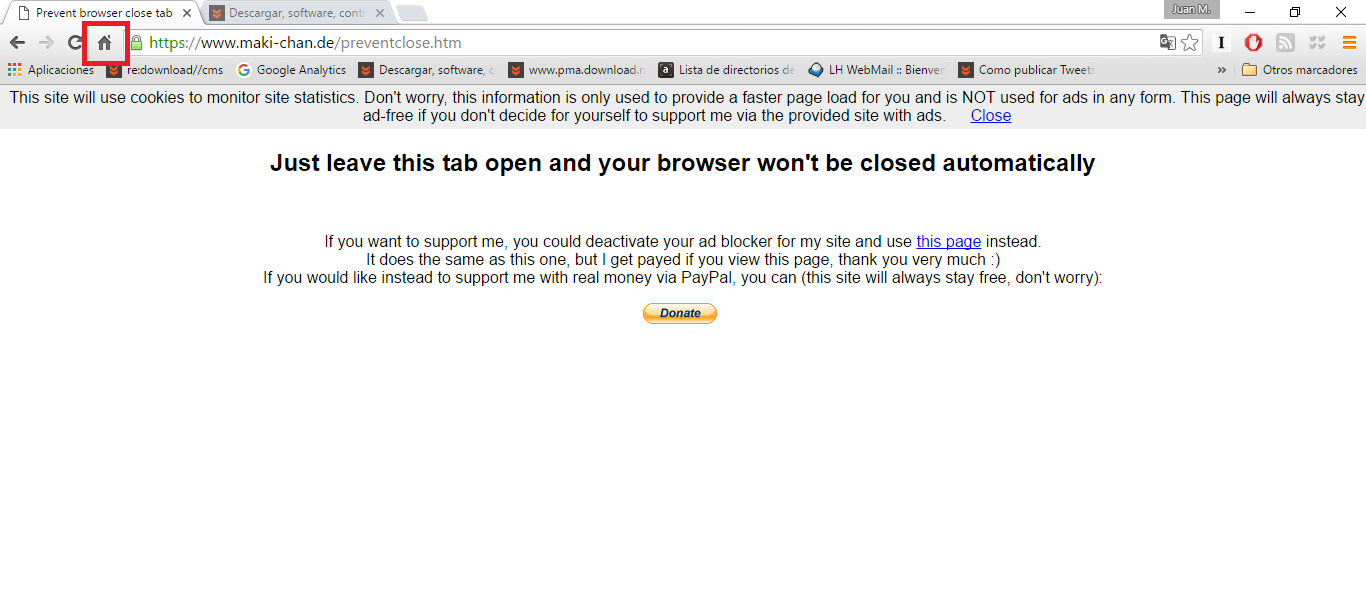 mostrar mensaje de advertencia al cerrar Google Chrome