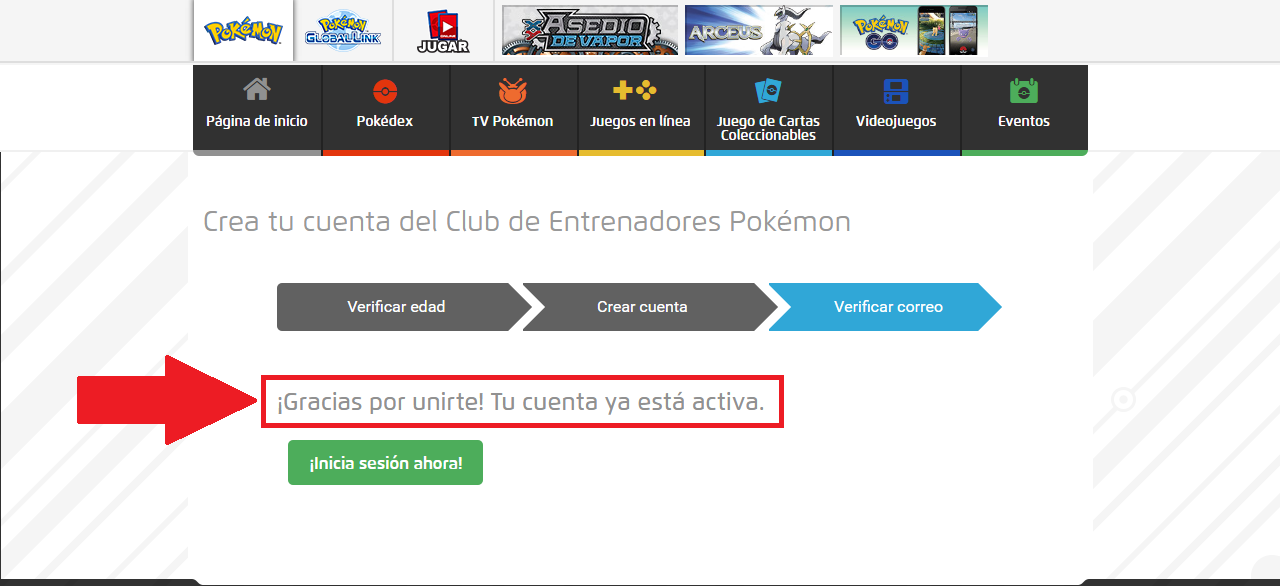 activar mi cuenta de club de entrenadores de pokemon Go