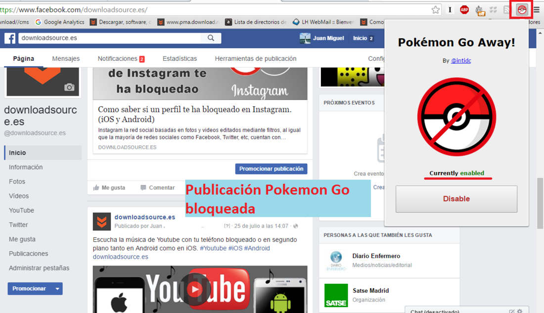 eliminar pokemon Go de Facebook y Twitter