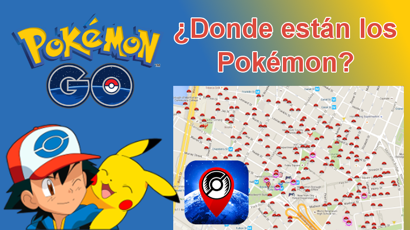 Localizar Pokemon en un mapa para conseguir mas variedad en Pokemon go