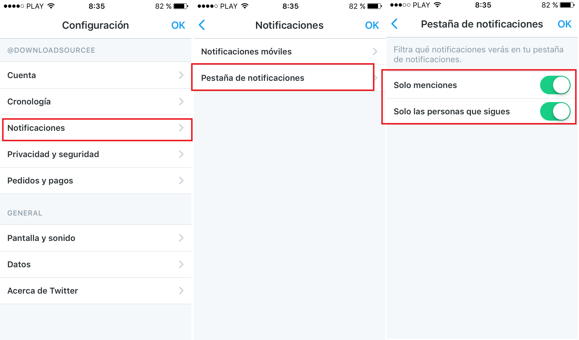 Twitter te permite configurar las notificaciones en android e ios