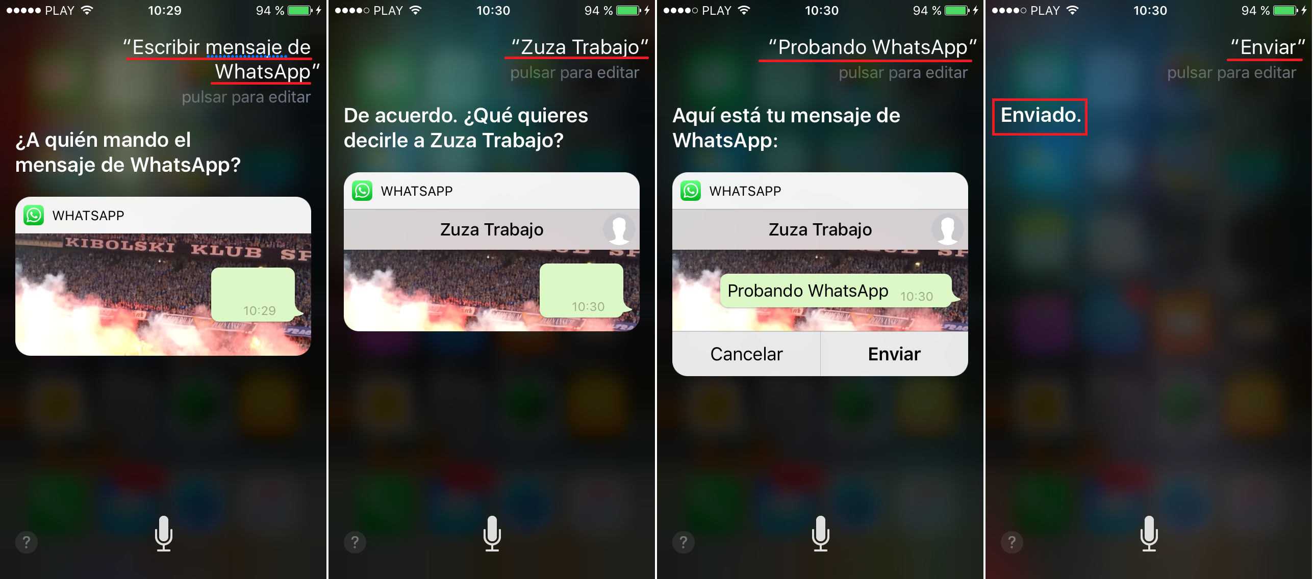 Como enviar mensajes de Whatsapp con la voz usando Siri de iOS 10