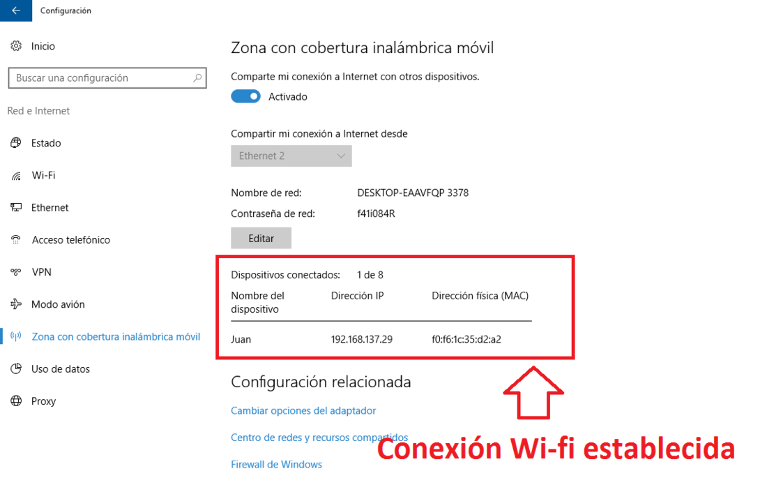 crear un router virtual en Windows 10 anniversary sin programas