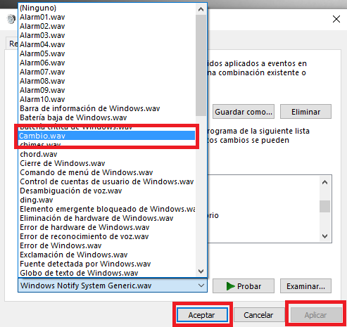 Como personalizar y cambiar los sonidos de notificaciones en Windows 10