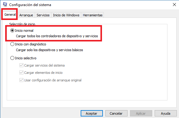 iniicar Windows normalmente si no puedes salir del modo seguro