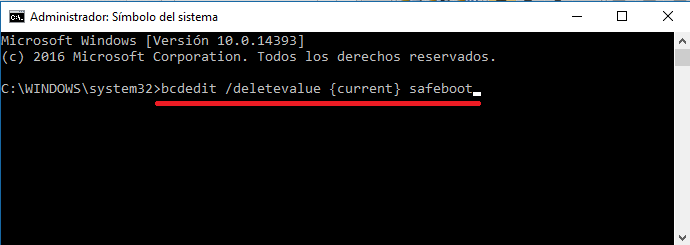 forzar la salida del modo a prueba de fallos de Windows