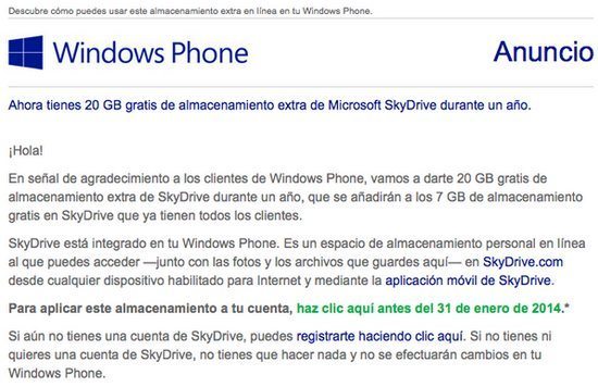 Windows Phone, surface, skydrive, oferta, Microsoft, gratis