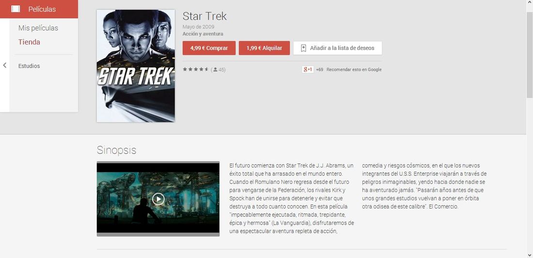 Cine, video club, alquilar peliculas, Google play