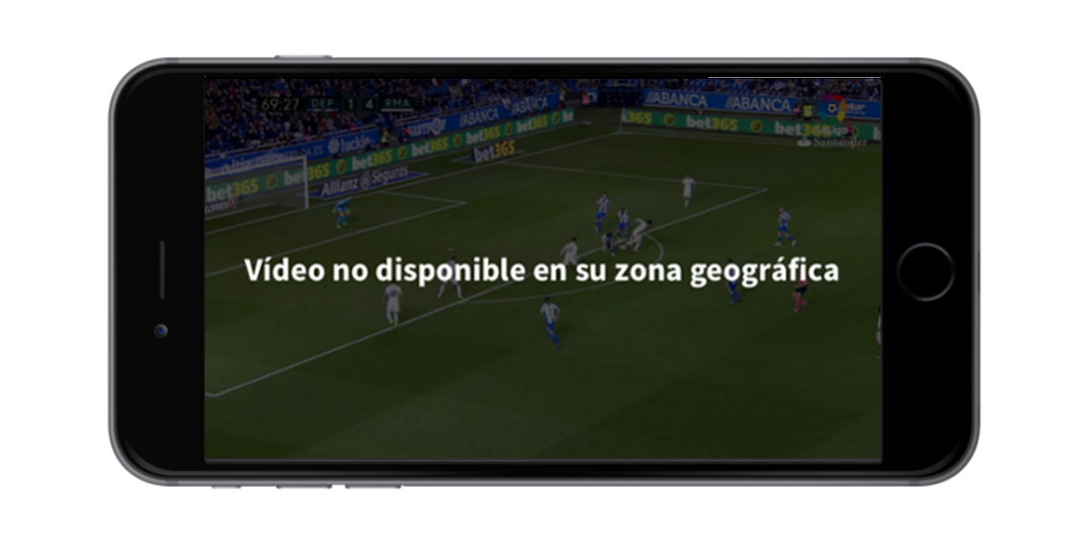 este video no esta disponible para tu ubicacion en Android o iOS