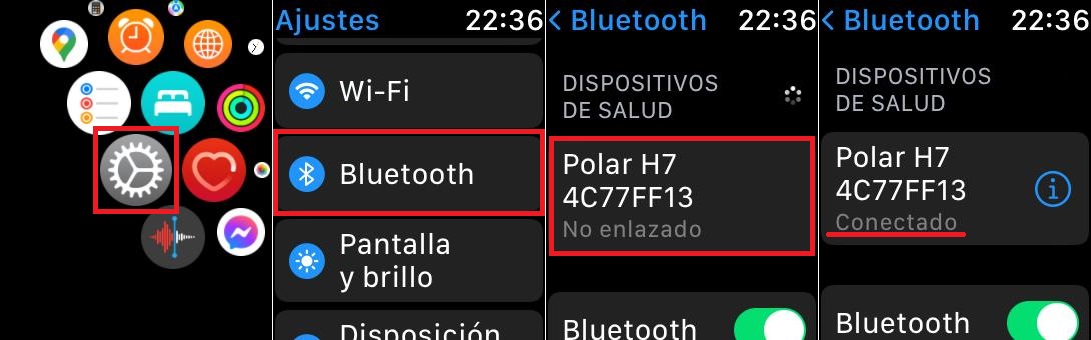 como conectar tu pulsometro de banda al apple watch