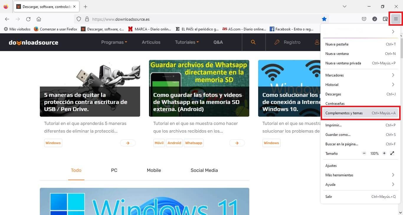 habilitar el uso de extensiones en el modo privado de Mozilla Firefox