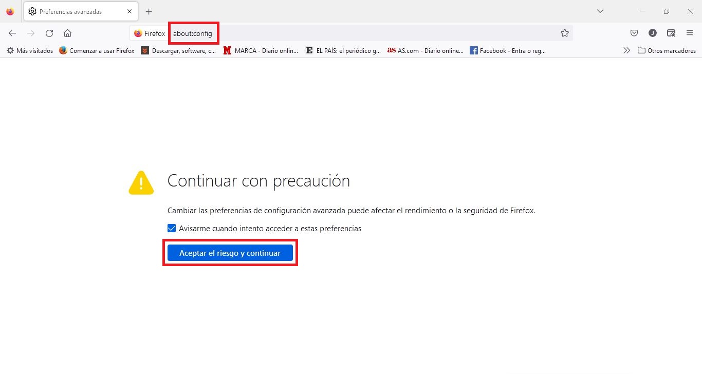 como hacer que Firefox rechace todas las cookies de los sitios Webs