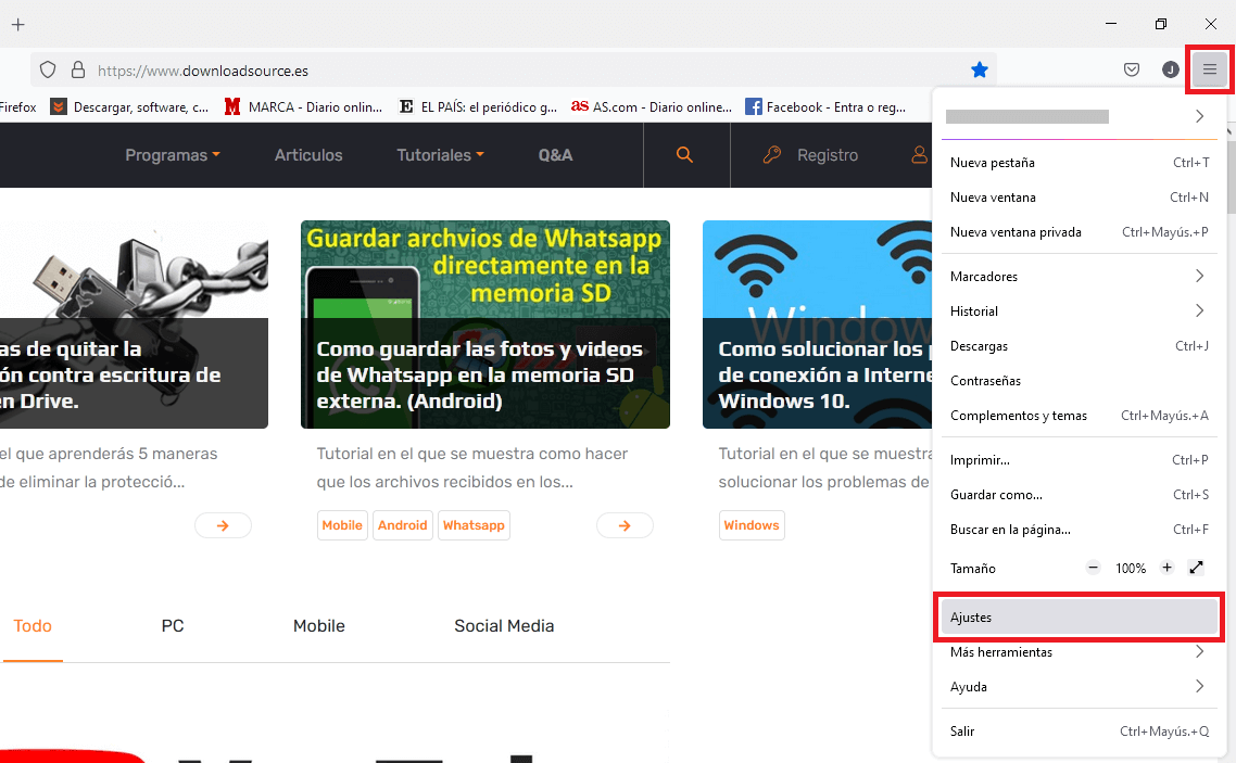 como hacer que Firefox elimine automáticamente los parámetros de seguimiento 