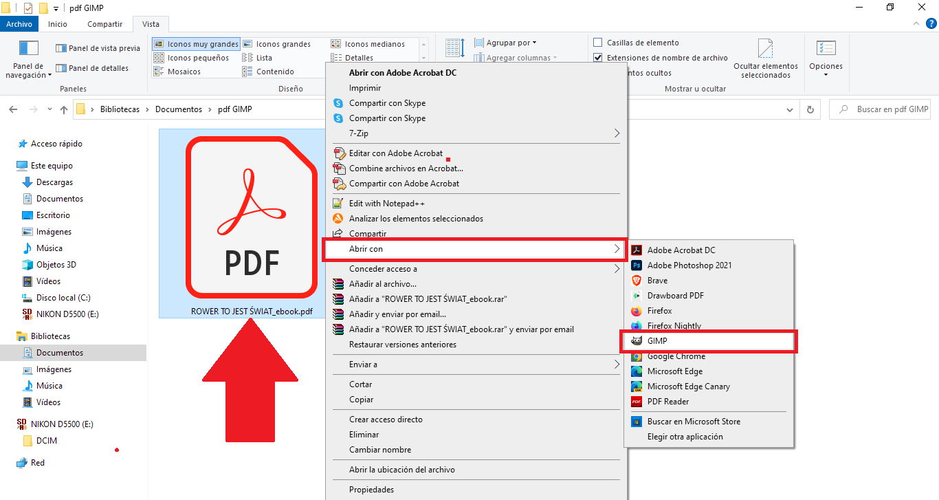 como exportar pdf en gimp a maxima calidad