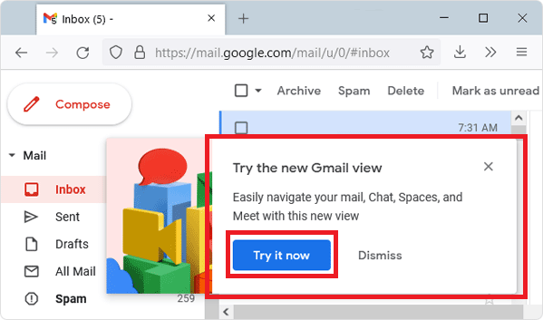 activar el nuevo diseño de gmail de 2022