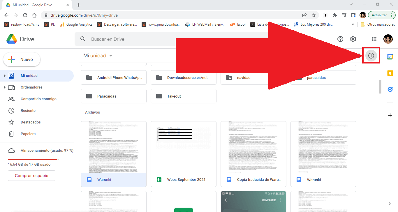 como añadir descripciones a archivos de google drive