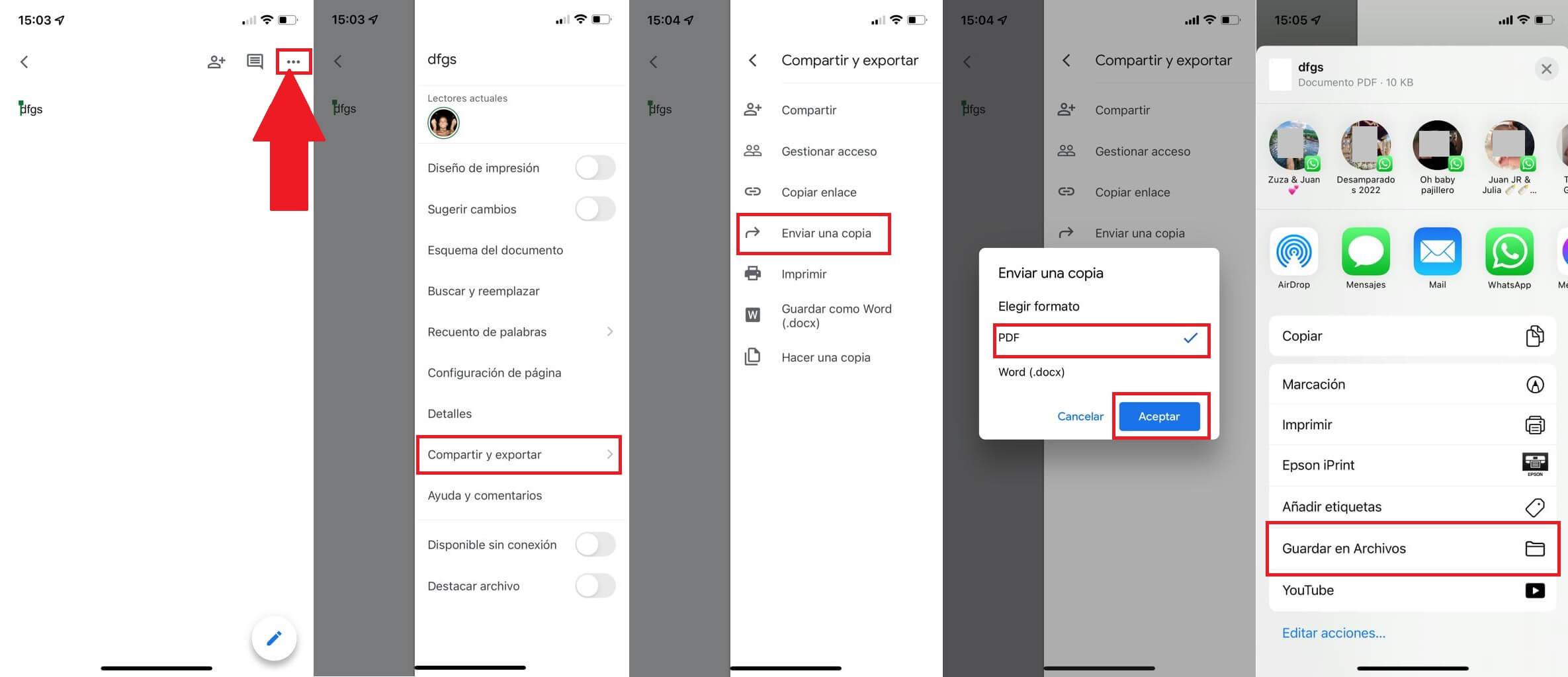 como convertir y descargar un documento de google en PDF