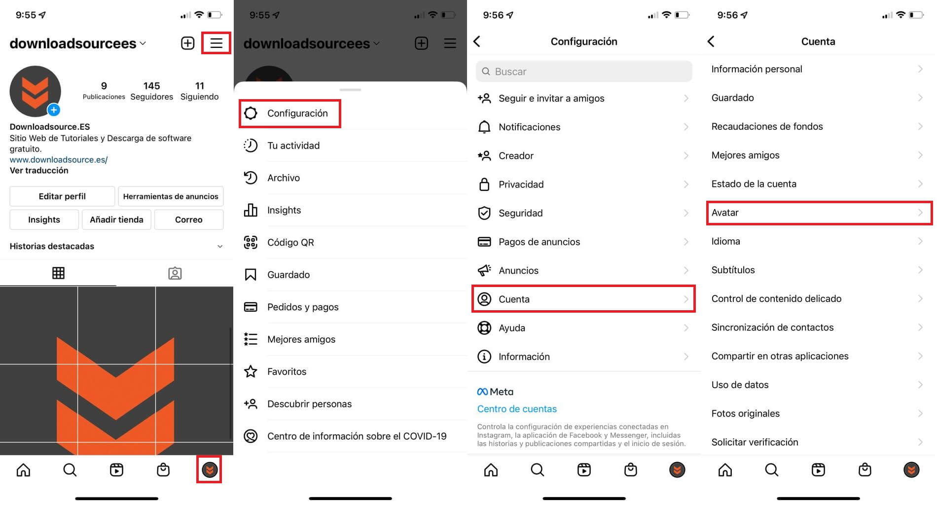 como crear un avatar en instagram