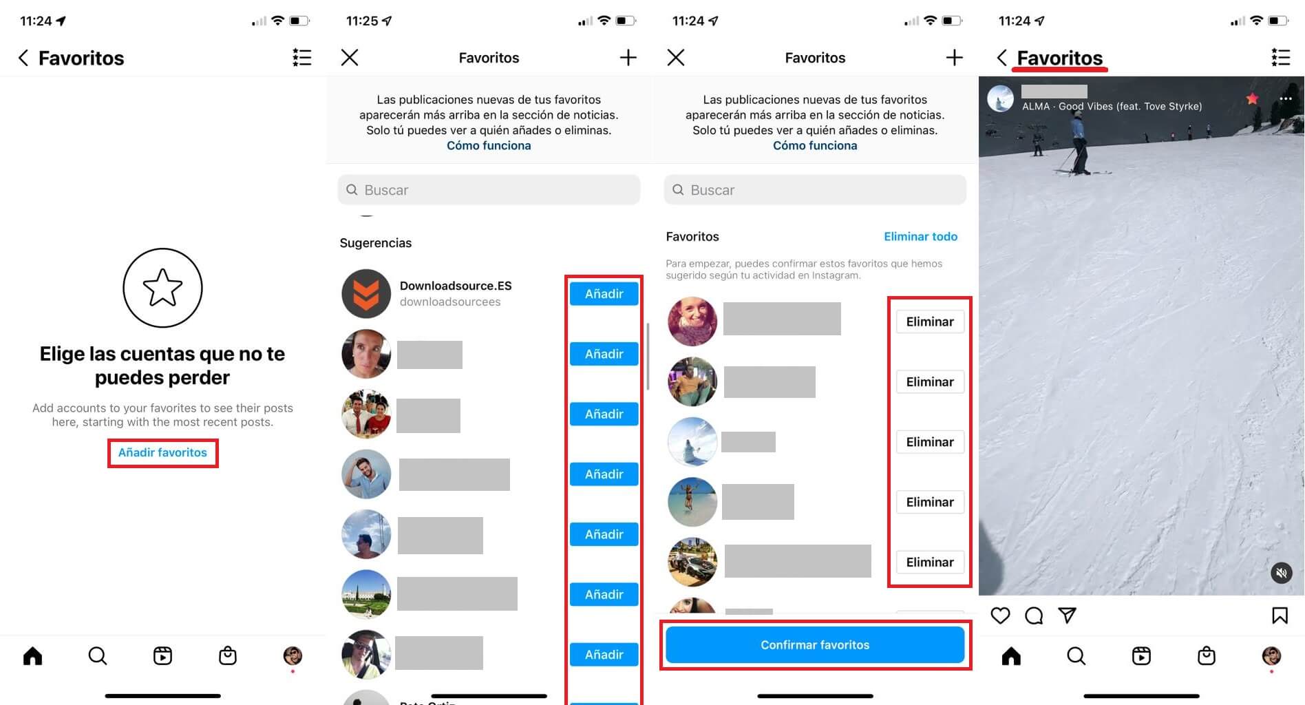 como crear tu feed de favoritos en Instagram