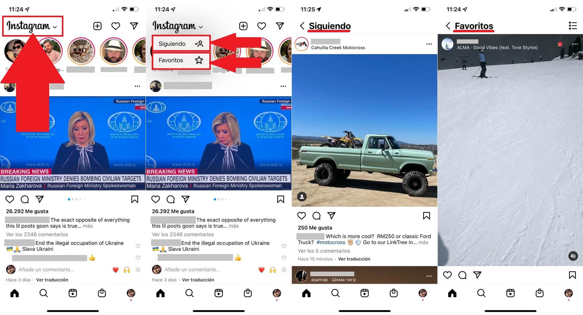 como acceder a los nuevos feeds de instagram