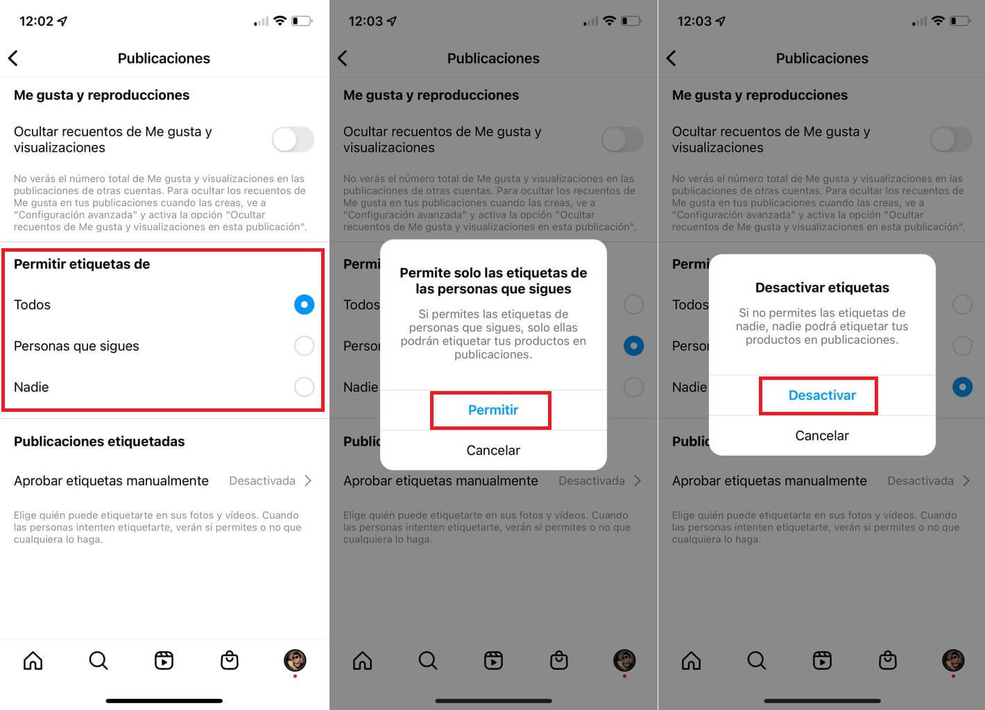 como impedir que te etiqueten en las fotos y videos de instagram