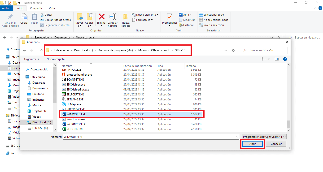 solución: como abrir documentos de word con la ultima versión de office en lugar de con la antigua