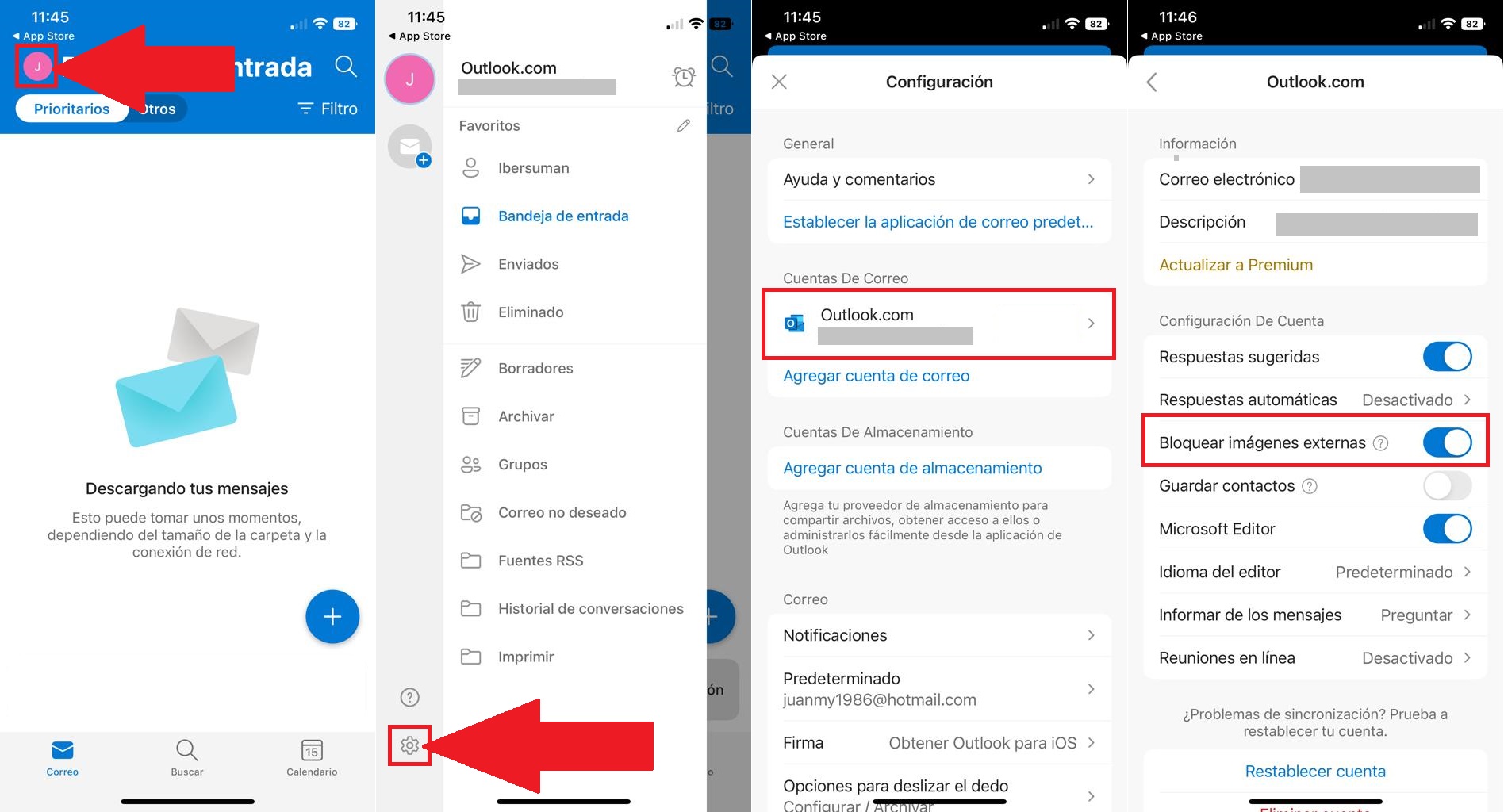 deshabilitar el seguimiento por correo electrónico en outlook