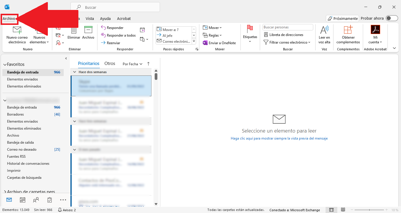 impedir el seguimiento por correo electronico con pixeles en outlook