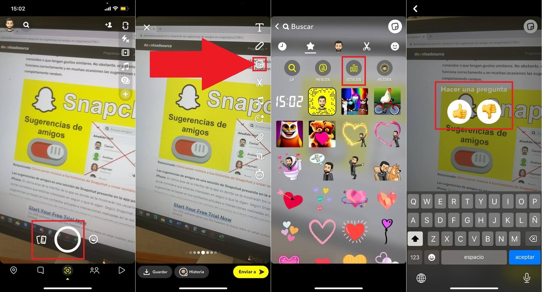 como crear encuestas en Snapchat
