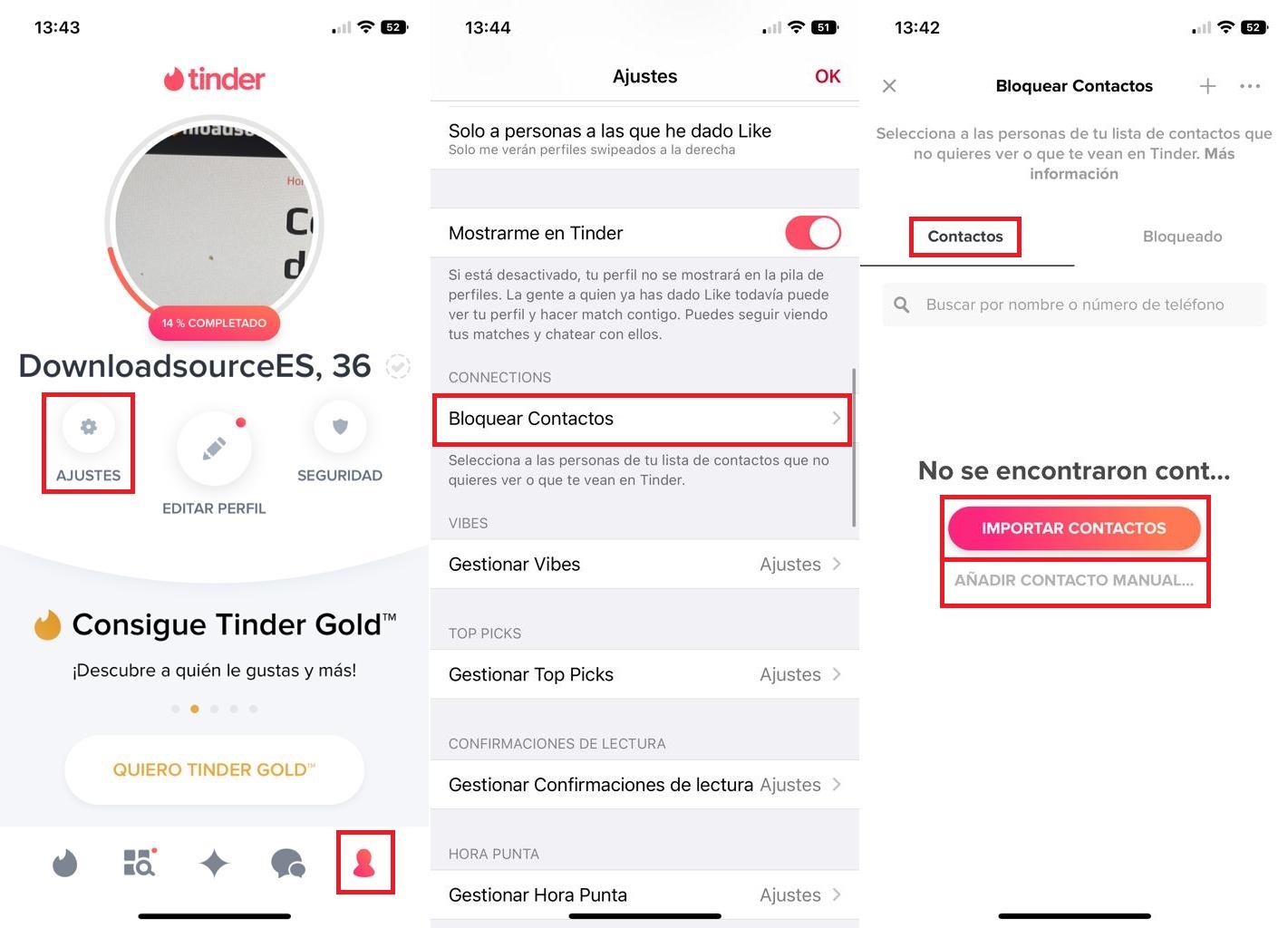 como impedir que otros usuarios te encuentren en Tinder