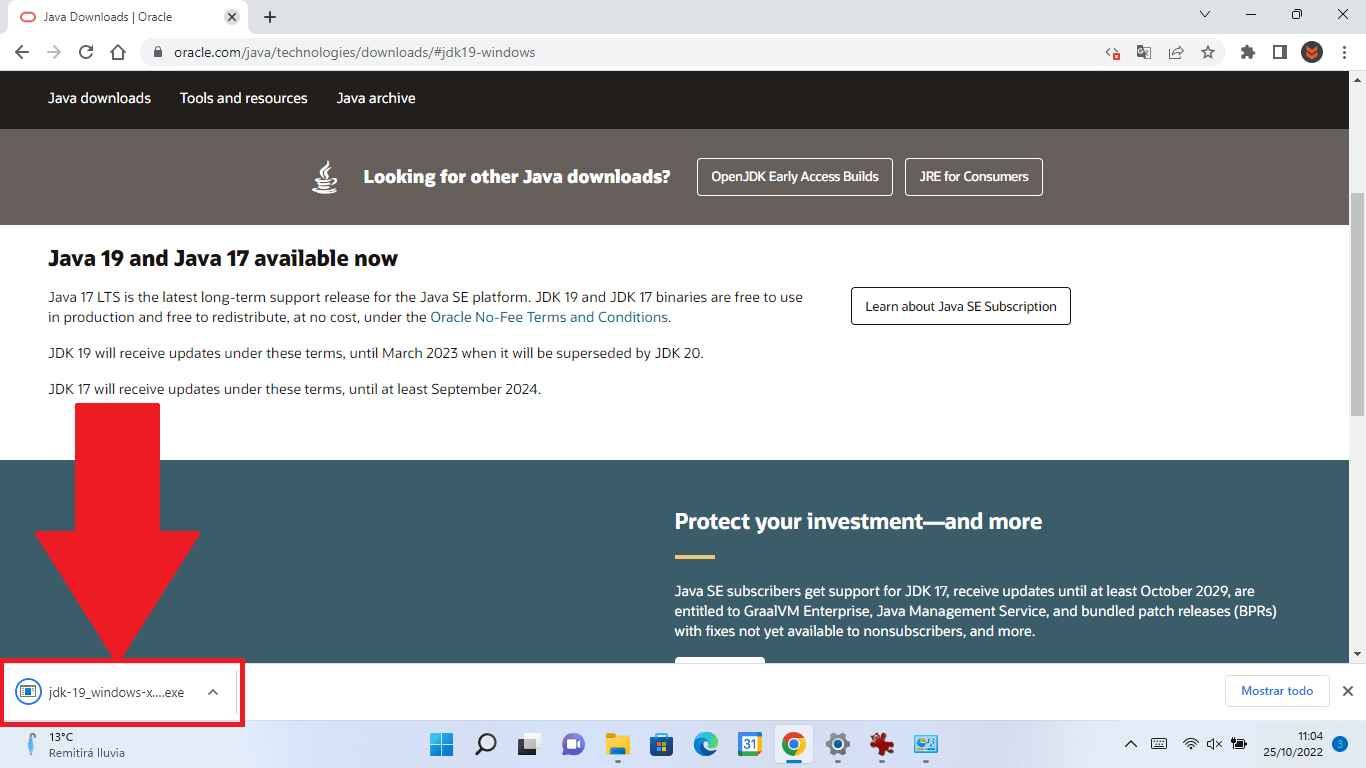 como descargar e instalar java para windows 11