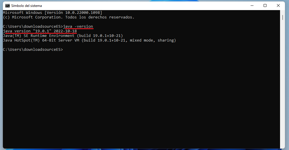 conocer la versión de Java que tienes instalada en Windows 11 de tu ordenador