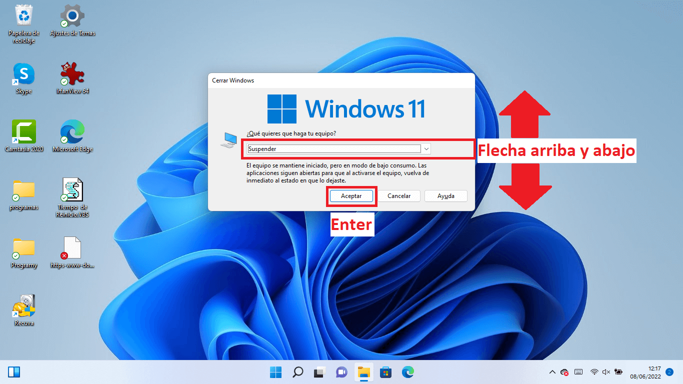 suspender tu ordenador con Windows 11 usando los atajos de teclado