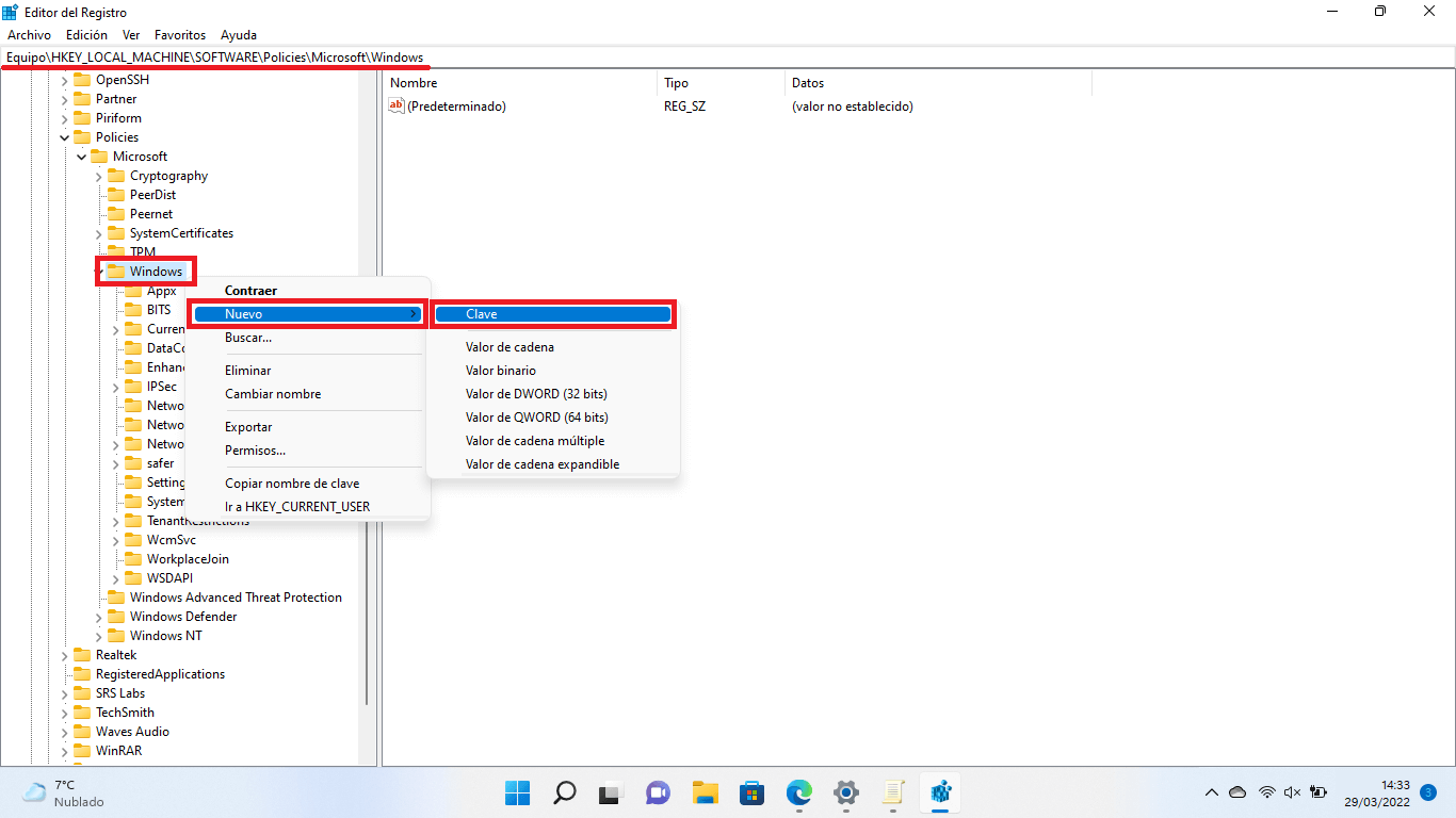 como desactivar la búsqueda destacadas de windows 11