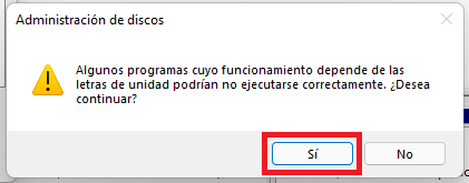 cambiar una letra de disco duro de windows 11