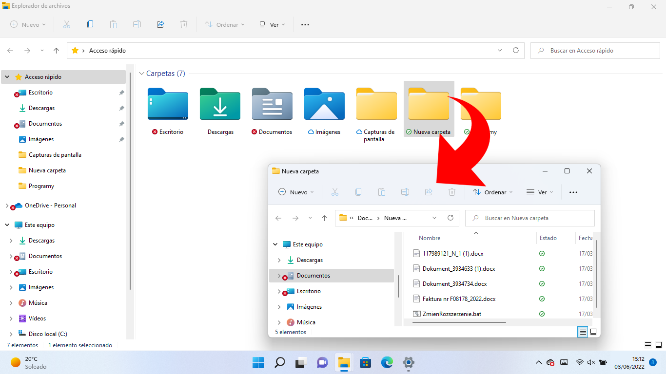 hacer que Windows 11 abra las carpetas del explorador de archivos en ventanas independientes