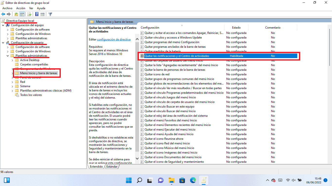 windows 11 permite desactivar la configuracion rapida del del sistema operativo
