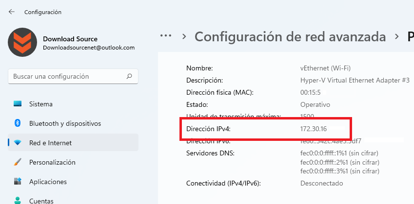 como saber la direccion ip de tu ordenador con windows 11