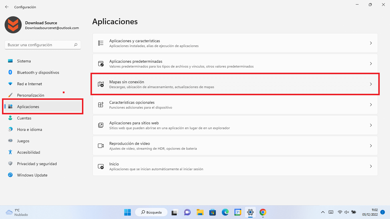 como hacer que los mapas descargados sin conexion a internet se actualicen automaticamente en windows 11