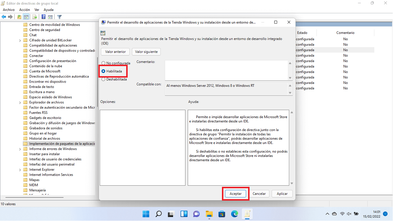 Como activar el modo para desarrolladores en Windows 11