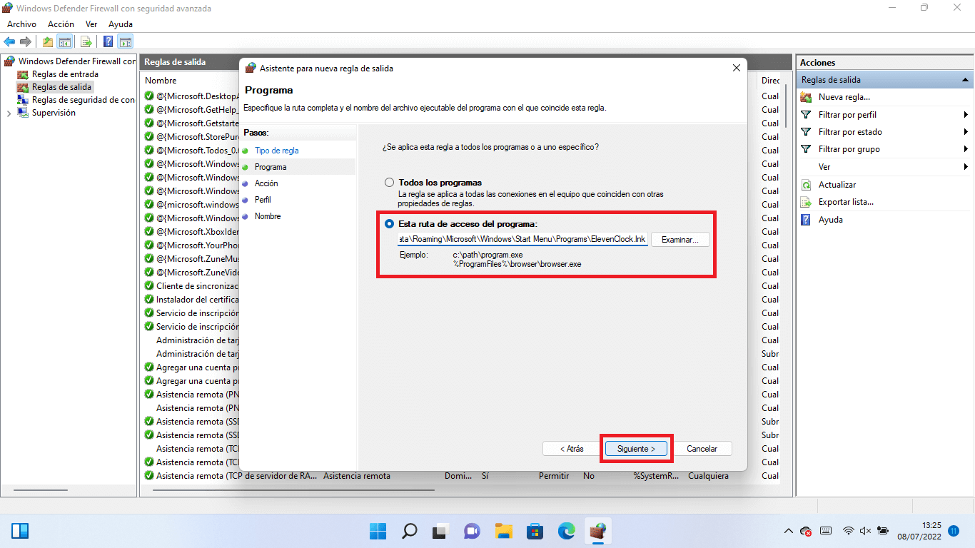 Puedes bloquear la conexion a internet de un programa especifico en windows 11