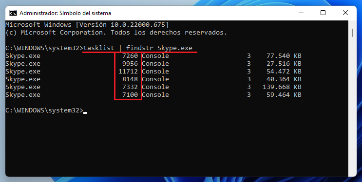 como conocer el puerto de una aplicacion en Windows 11