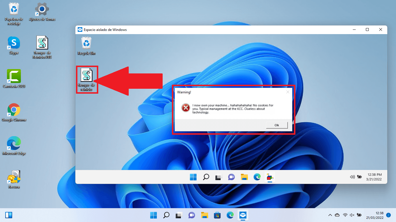 comprobar un archivo en espacio aislado de windows 11