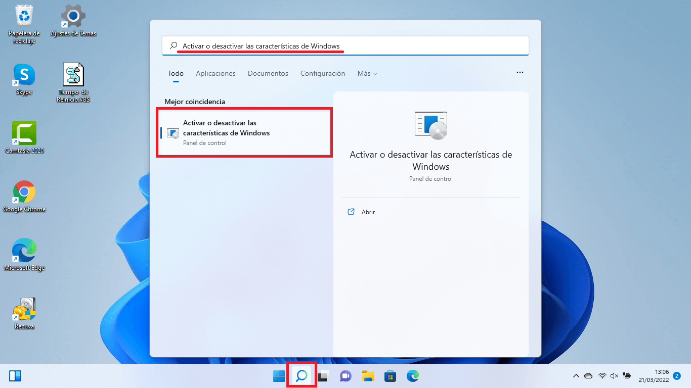 activar o desactivar sandbox de windows 11