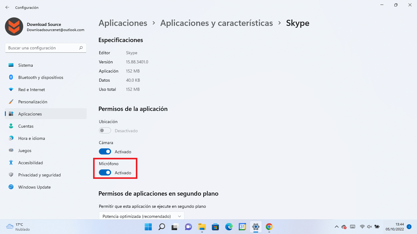 el micrófono de Windows 11 no funciona en Skype