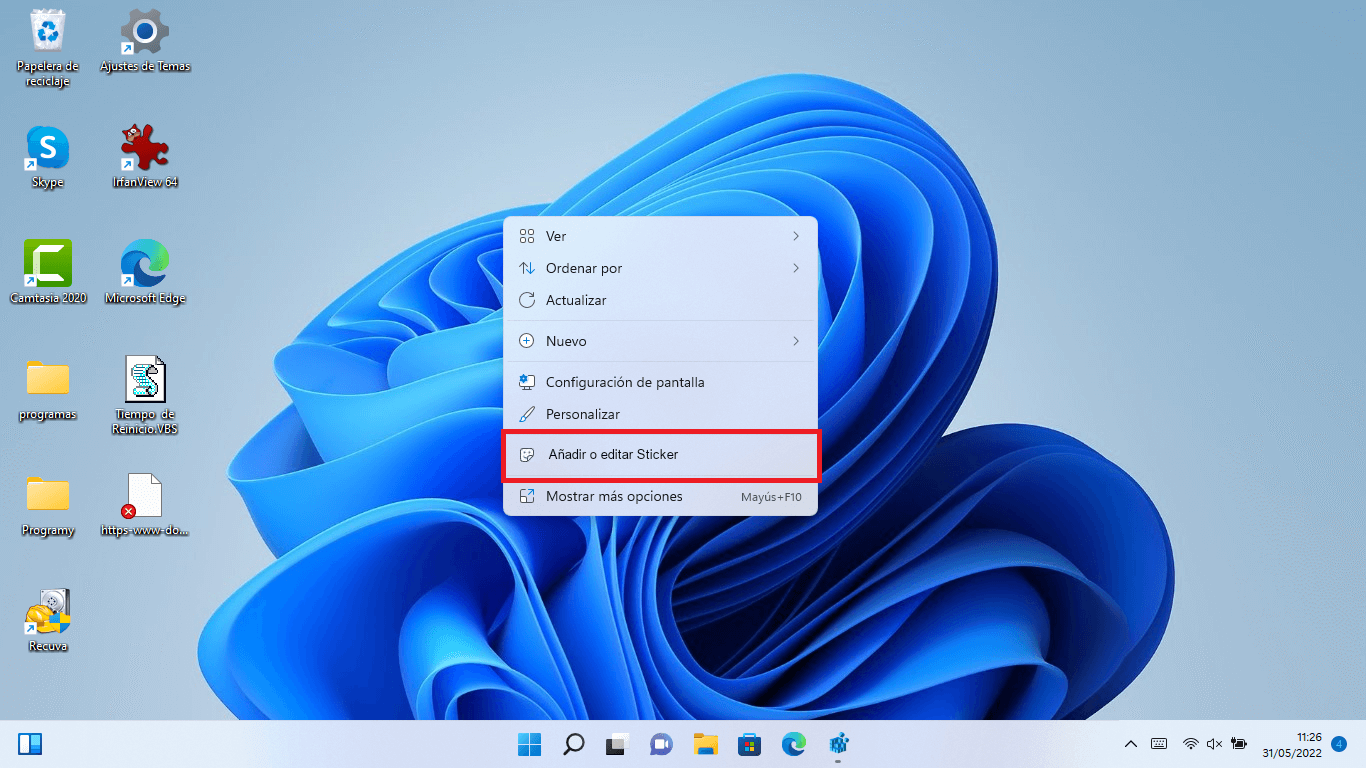 como editar stickers en windows 11