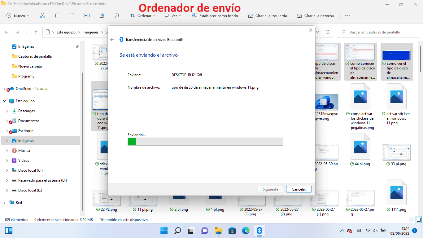 windows 11 y windows 10 puede enviar y recibir archivos entre ordenadores 