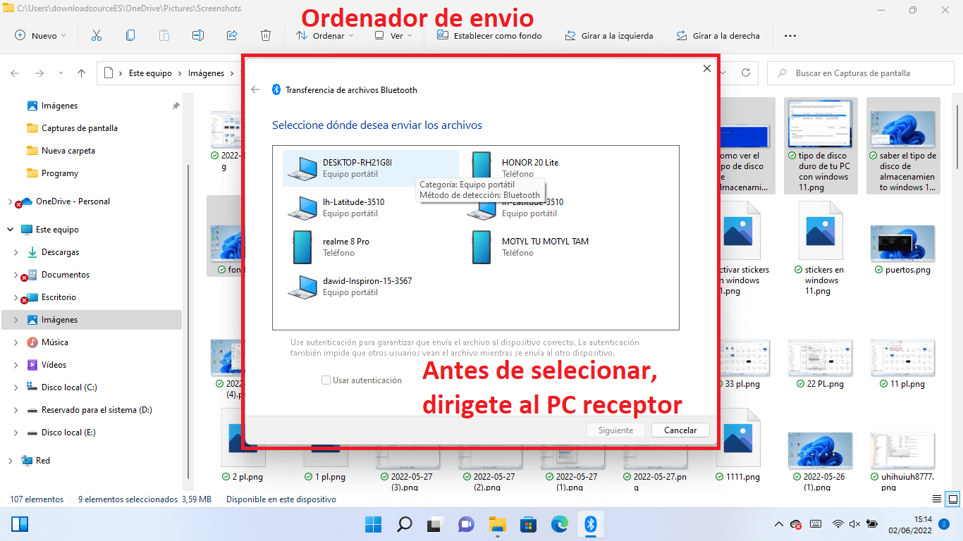 como enviar y recibir archivos entre pcs con windows 11 o windows 10